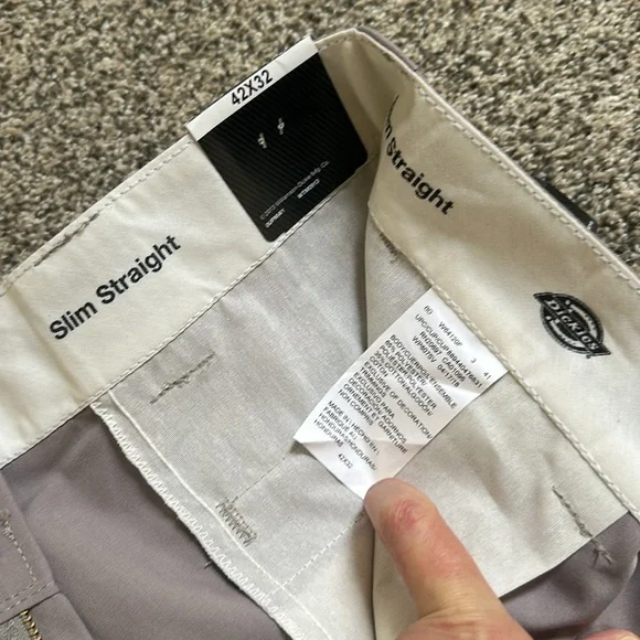 NWT Dickies Work Pants, Men’s- Slim Straight Fit- 42X32 - Picture 4 of 7
